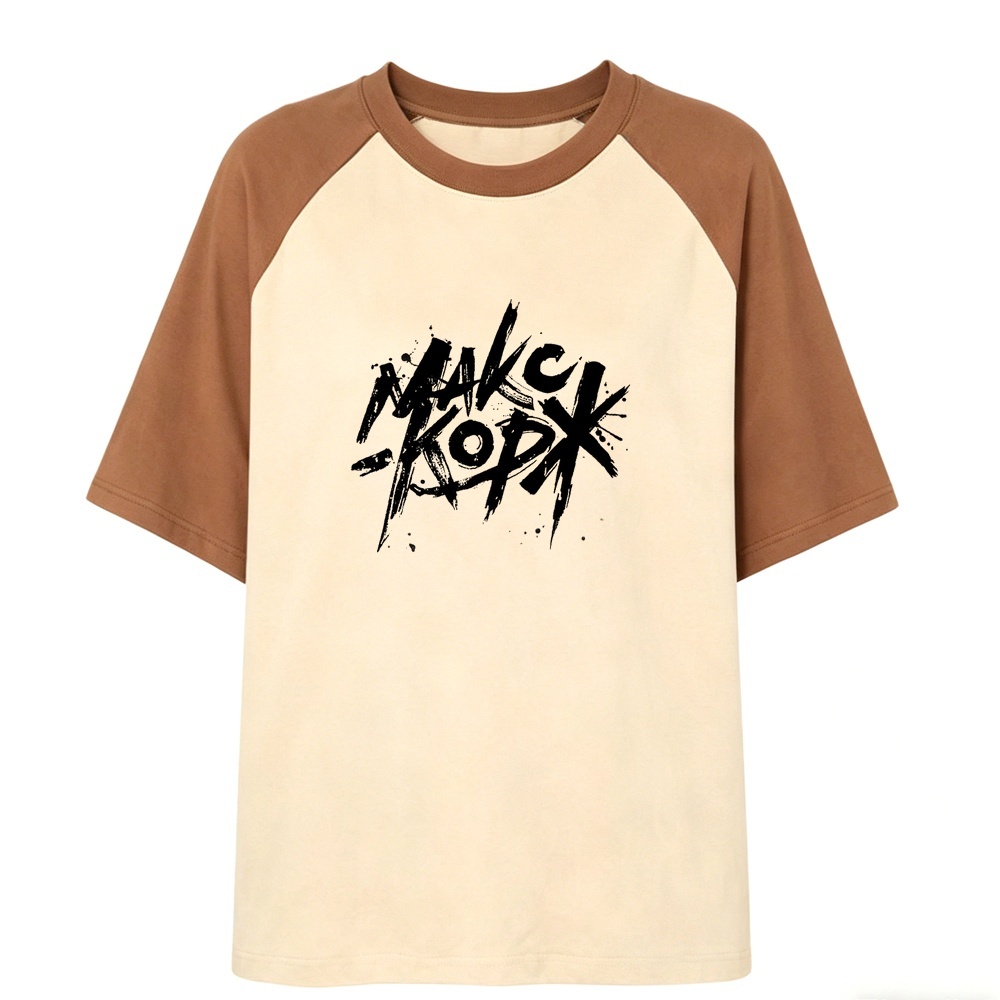 Retro Vintage Korean Fashion - เสื้อยืด Max Korzh สำหรับผู้หญิง สไตล์กรันจ์ วินเทจ