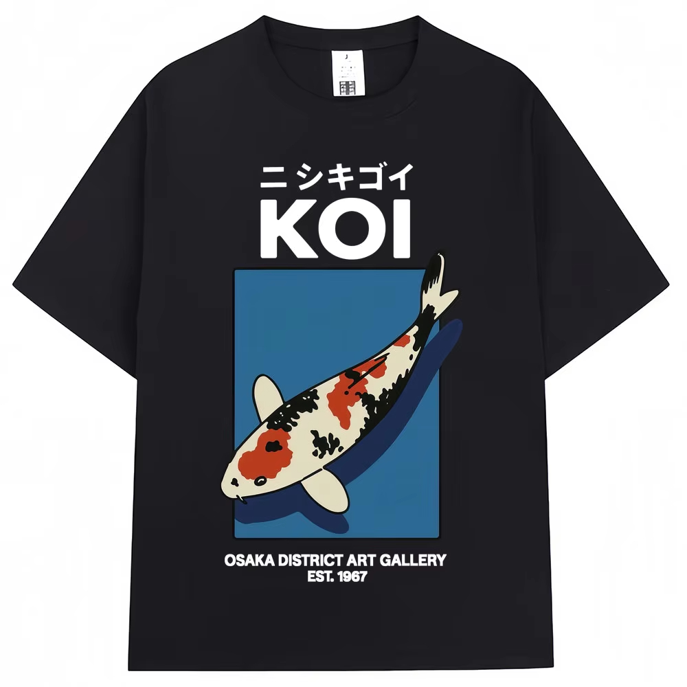 เสื้อยืดลายปลาคาร์ฟญี่ปุ่น Fuj - Vintage Fashion Tokyo บทวิจารณ์และราคา
