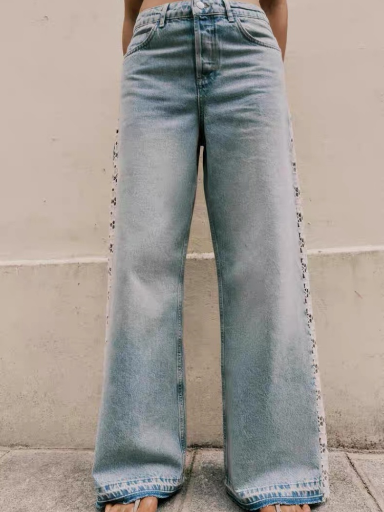 กางเกงยีนส์ทรงหลวมสีน้ำเงินวิน - Retro Vintage Korean Fashion บทวิจารณ์และราคา