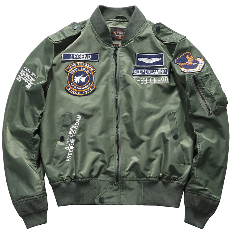 เสื้อแจ็กเก็ตบอมเบอร์ MA-1สำหร - Varsity Jacket Wool บทวิจารณ์และราคา