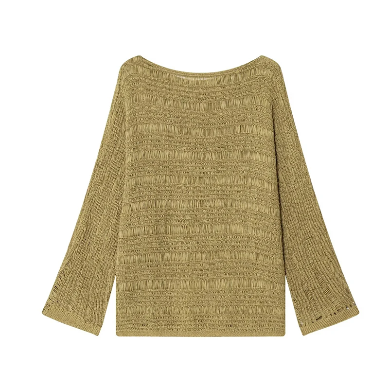 เสื้อสเวตเตอร์ถักคอเรือสไตล์วิ - Vintage Women Fashion บทวิจารณ์และราคา