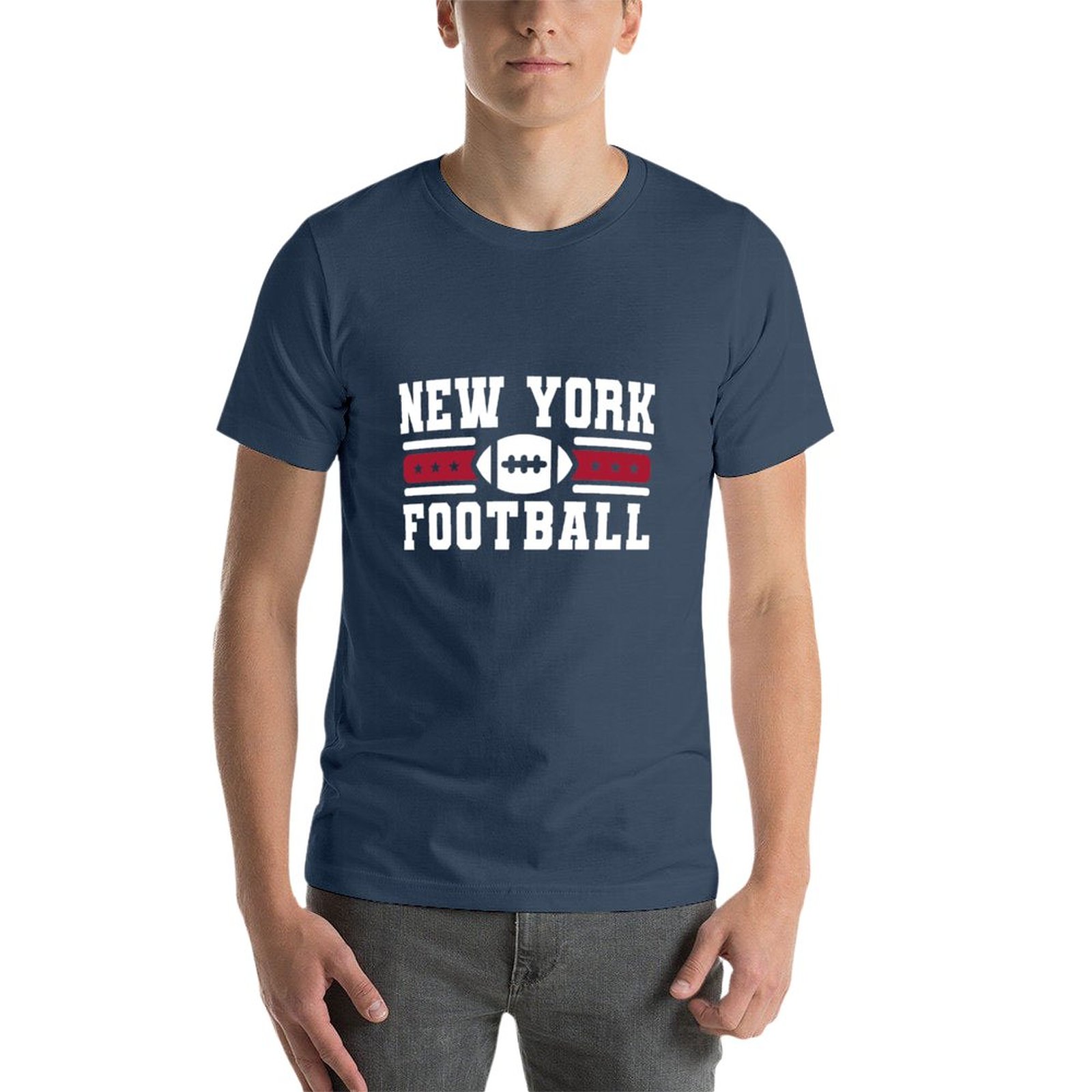 นิวยอร์กเสื้อยืดทีมฟุตบอล NY ย - Retro Vintage Korean Fashion บทวิจารณ์และราคา