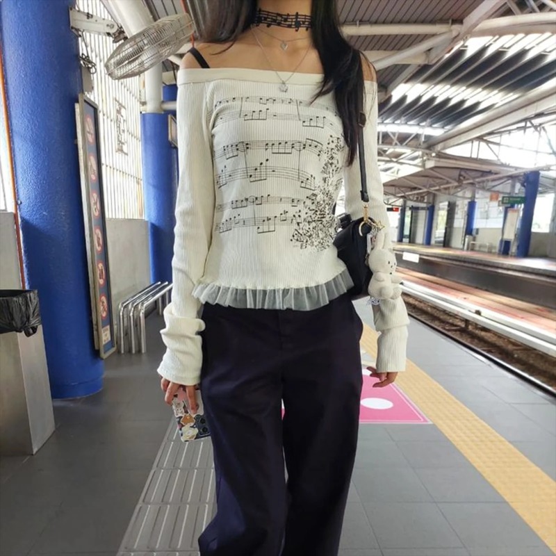 เสื้อยืดสไตล์ฮาราจูกุย้อนยุค Y - Retro Vintage Korean Fashion บทวิจารณ์และราคา