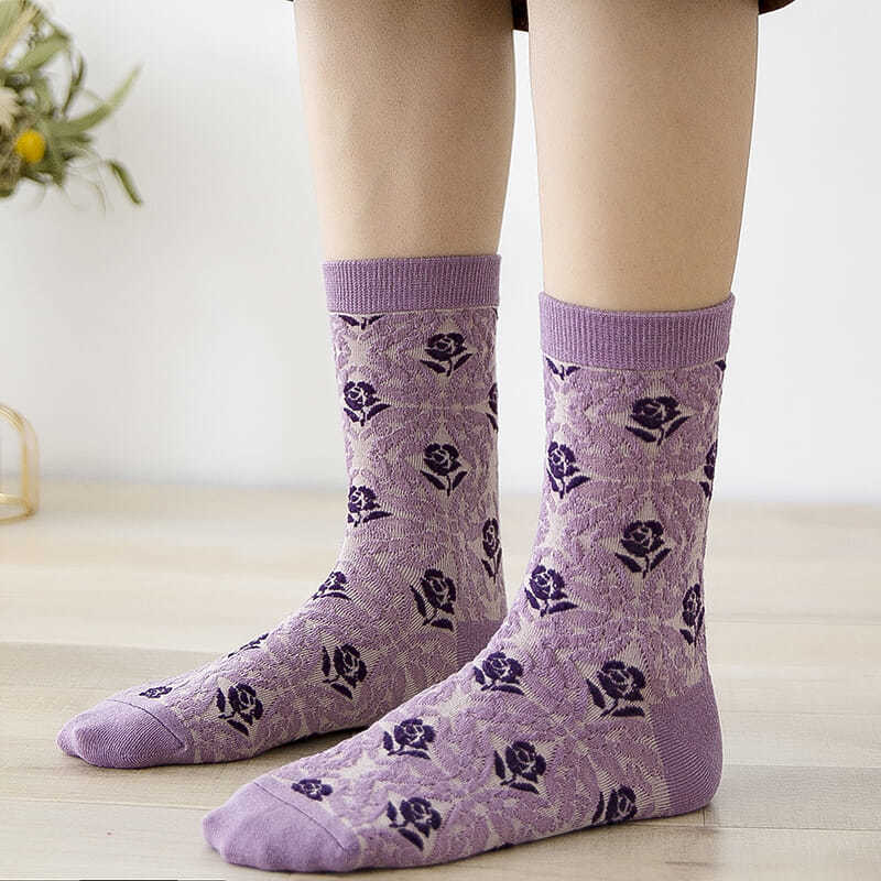 แฟชั่นดอกไม้สีม่วงเย็บปักถักร้ - Retro Vintage Korean Fashion บทวิจารณ์และราคา